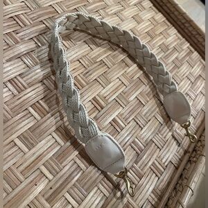 CLARE V. Cream Braided Rope Shoulder Strap